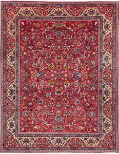 Tappeto Mashad Floreale Rosso Blu 298x380 Cm