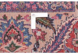 Tappeto Mashad Floreale Rosso Blu 298x380 Cm