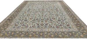 Tappeto Kashan Floreale Verde Chiaro Blu 300x387 Cm