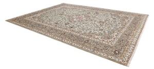 Tappeto Kashan Medaglione Floreale Beige Blu 305x410 Cm