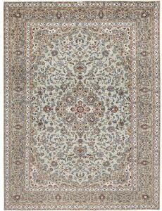 Tappeto Kashan Medaglione Floreale Beige Blu 305x410 Cm