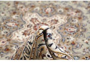 Tappeto Kashan Medaglione Floreale Beige Blu 305x410 Cm