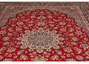 Tappeto Nadjafabad Medaglione Floreale Rosso Blu Scuro 283x415 Cm