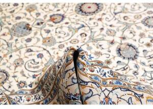 Tappeto Kashan Floreale Avorio Blu 315x415 Cm