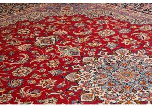 Tappeto Nadjafabad Medaglione Floreale Rosso Blu Scuro 283x415 Cm