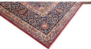 Tappeto Nadjafabad Medaglione Floreale Rosso Blu Scuro 283x415 Cm