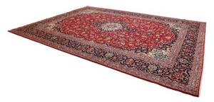 Tappeto Ardakan Medaglione Floreale Rosso Blu Scuro 310x415 Cm