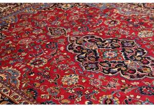 Tappeto Mashad Medaglione Floreale Rosso Blu 202x292 Cm