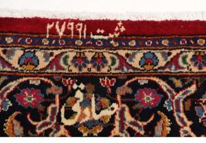 Tappeto Mashad Medaglione Floreale Rosso Blu 202x292 Cm