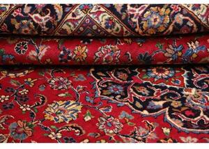Tappeto Mashad Medaglione Floreale Rosso Blu 202x292 Cm