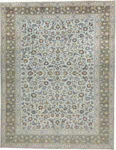 Tappeto Kashan Floreale Verde Chiaro Blu 300x387 Cm