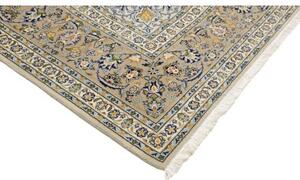 Tappeto Kashan Medaglione Floreale Avorio Blu 320x442 Cm