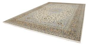 Tappeto Kashan Medaglione Floreale Avorio Blu 320x442 Cm