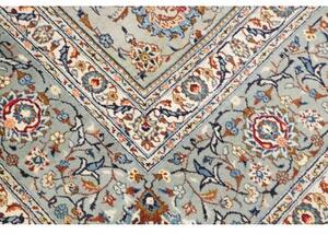 Tappeto Kashan Floreale Verde Salvia Blu Indaco 273x422 Cm
