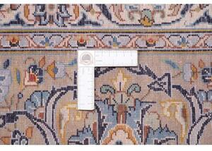 Tappeto Kashan Medaglione Floreale Avorio Azzurro 306x406 Cm