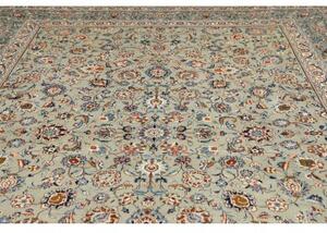 Tappeto Kashan Floreale Verde Salvia Blu Indaco 273x422 Cm