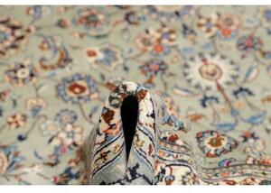 Tappeto Kashan Floreale Verde Salvia Blu Indaco 273x422 Cm