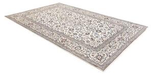 Tappeto Kashan Medaglione Floreale Avorio Blu 200x308 Cm