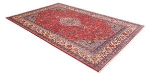 Tappeto Sarough Medaglione Floreale Rosso Avorio 197x298 Cm