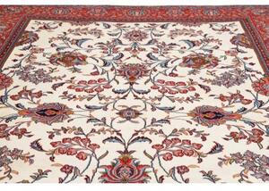 Tappeto Sarough Floreale Avorio Rosso 250x348 Cm