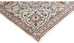 Tappeto Kashan Medaglione Floreale Avorio Blu 200x288 Cm