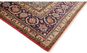 Tappeto Sarough Medaglione Floreale Rosso Corallo Blu Notte 272x380 Cm
