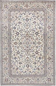 Tappeto Kashan Medaglione Floreale Avorio Blu 200x308 Cm