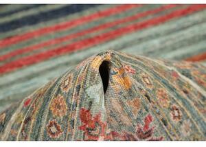 Tappeto Istintia Geometrico Blu Rosso Mattone Corsia 79x320 Cm
