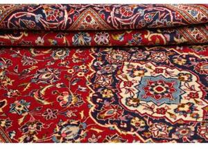 Tappeto Ardakan Medaglione Floreale Rosso Blu Scuro 198x302 Cm