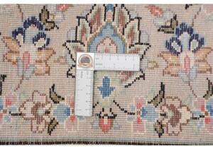 Tappeto Kashan Medaglione Floreale Avorio Blu 198x294 Cm