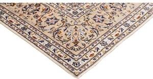 Tappeto Kashan Medaglione Floreale Avorio Blu Scuro 198x292 Cm