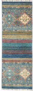 Tappeto Istintia Geometrico Blu Beige Corsia 61x173 Cm