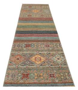 Tappeto Istintia Geometrico Blu Rosso Mattone Corsia 79x320 Cm