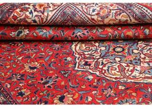 Tappeto Sarough Medaglione Floreale Rosso Avorio 197x298 Cm