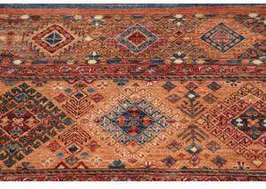 Tappeto Samarkand Geometrico Terracotta Ocra Corsia 74x303 Cm