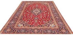 Tappeto Ardakan Medaglione Floreale Rosso Blu Scuro 198x302 Cm