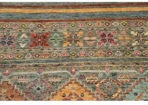 Tappeto Istintia Geometrico Blu Rosso Mattone Corsia 79x320 Cm