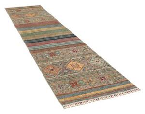 Tappeto Istintia Geometrico Blu Rosso Mattone Corsia 79x320 Cm