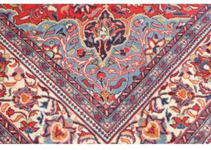 Tappeto Sarough Medaglione Floreale Rosso Avorio 197x298 Cm