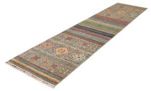 Tappeto Istintia Geometrico Blu Rosso Mattone Corsia 79x320 Cm
