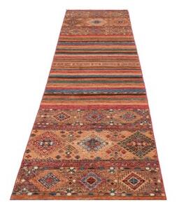 Tappeto Samarkand Geometrico Terracotta Ocra Corsia 74x303 Cm