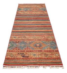 Tappeto Samarkand Geometrico Rosso Blu Corsia 82x248 Cm