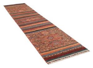 Tappeto Samarkand Geometrico Terracotta Azzurro Corsia 81x302 Cm