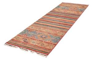 Tappeto Samarkand Geometrico Rosso Blu Corsia 82x248 Cm