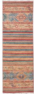 Tappeto Samarkand Geometrico Rosso Blu Corsia 82x248 Cm