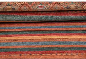 Tappeto Samarkand Geometrico Terracotta Azzurro Corsia 81x302 Cm