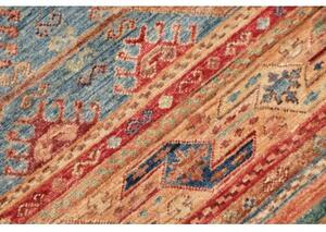 Tappeto Samarkand Geometrico Rosso Blu Corsia 82x248 Cm