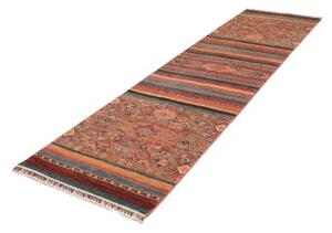 Tappeto Samarkand Geometrico Terracotta Azzurro Corsia 81x302 Cm