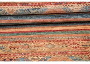 Tappeto Samarkand Geometrico Rosso Blu Corsia 82x248 Cm