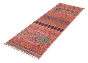 Tappeto Istintia Geometrico Rosso Mattone Blu Corsia 61x173 Cm